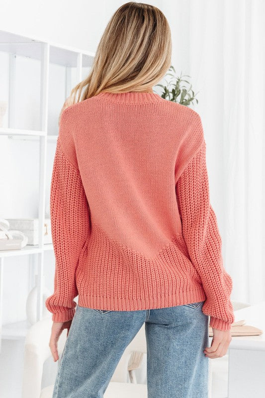 Pumpkin Embroidered Thanksgiving Holiday Sweater