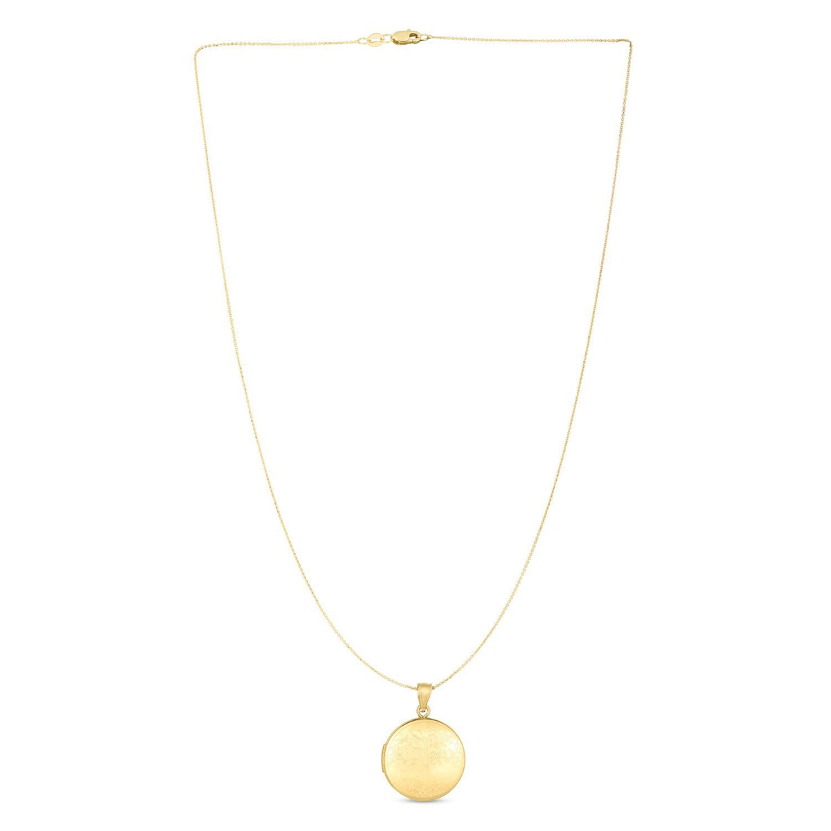 14k Yellow Gold Tree of Life Locket Necklace