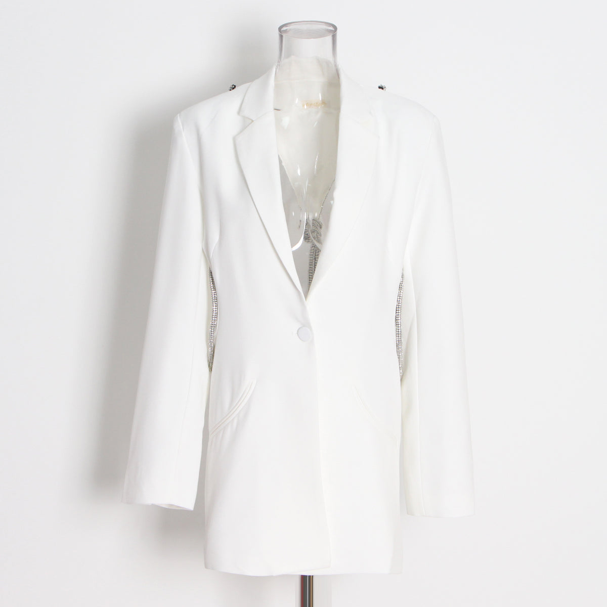 Large V-neck Backless Solid Color Small Suit