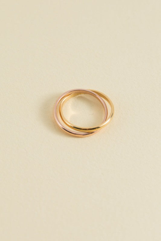 Pair Up Ring (14K Gold & Rose Gold)