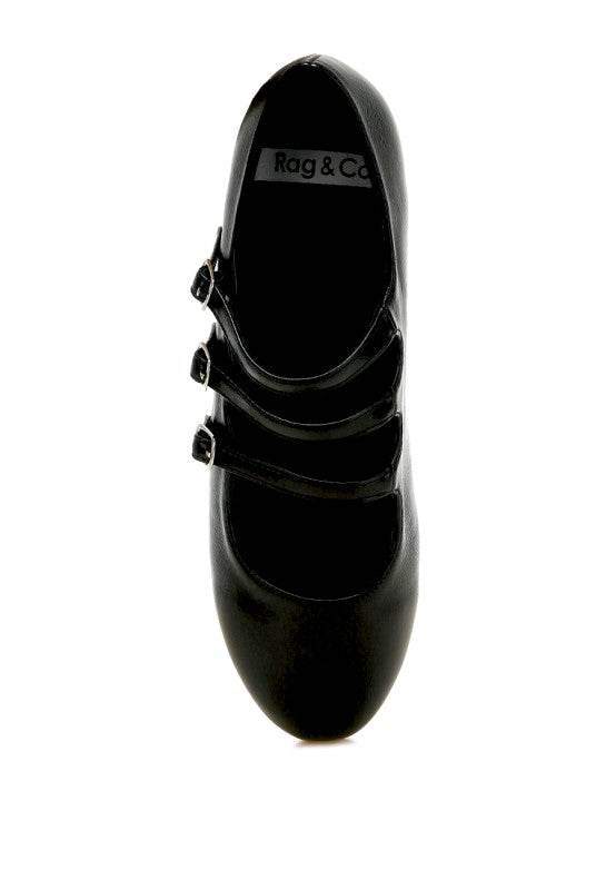 Macarina Triple Strap Mary Jane Ballerinas