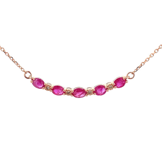 .73ct Ruby Diamond Fashion Pendants 10KT Rose Gold