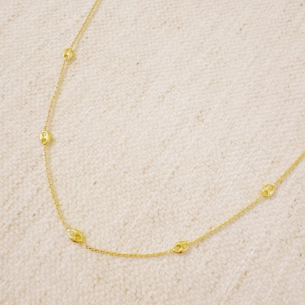Petite Horse Bit Link Station Necklace