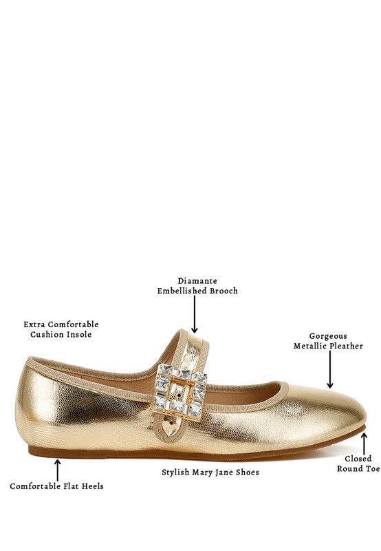 Upstage Brooch Mary Jane Ballerinas
