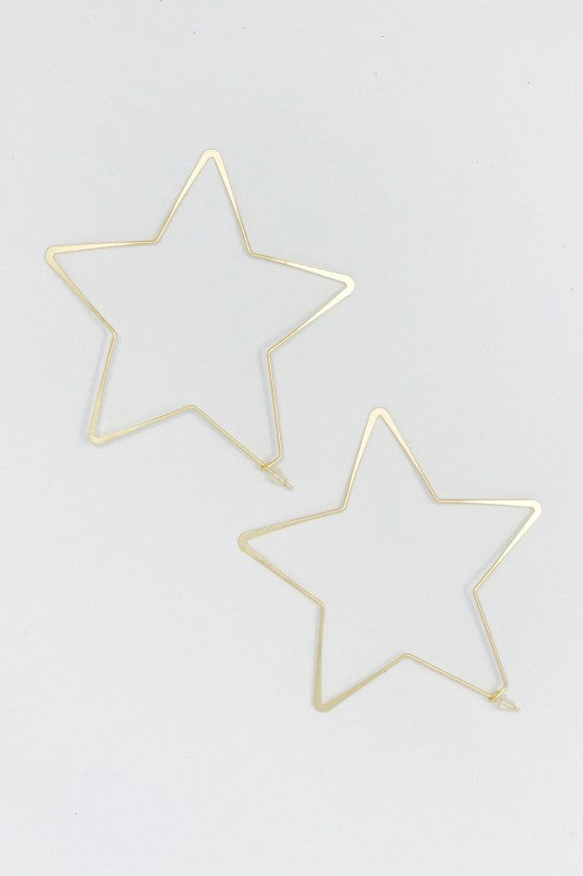 Twinkling Star Hoop Earrings