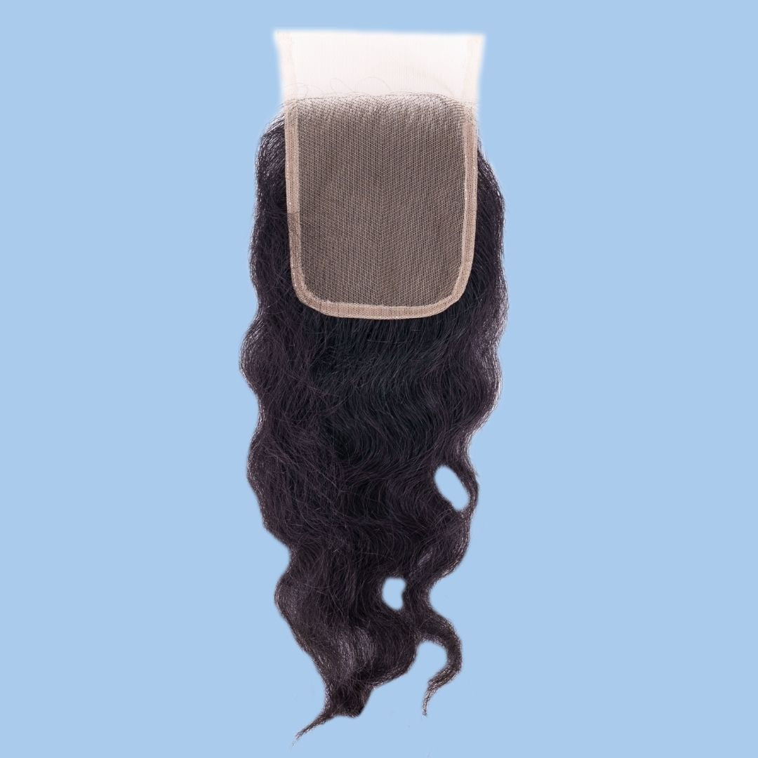 Raw Indian Curly 4x4 Transparent Closure