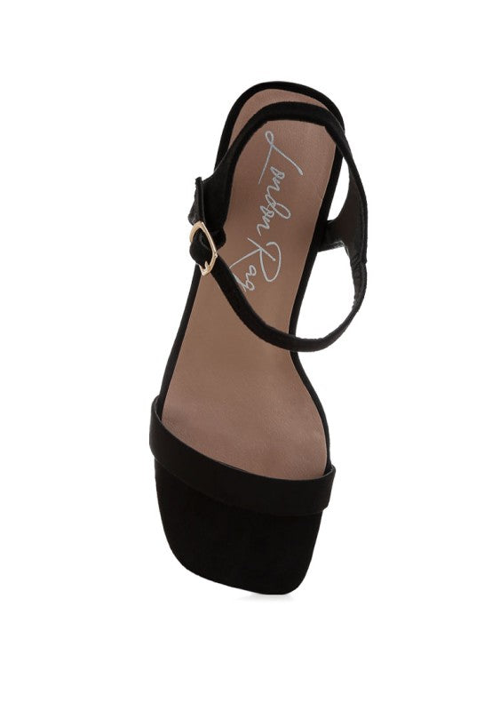 Akiya Square Toe Block Heels