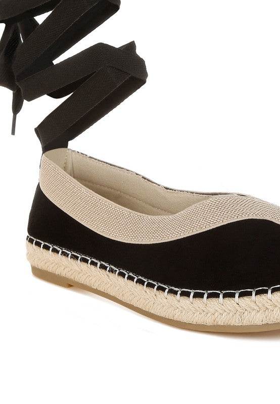 Yalva Microfiber Detachable Lace Espadrilles