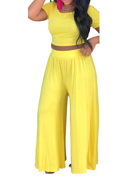 Solid Color Simple Casual Pants Set