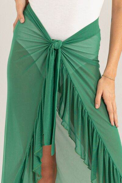 HYFVE Ruffle Trim Sarong Skirt Cover Up