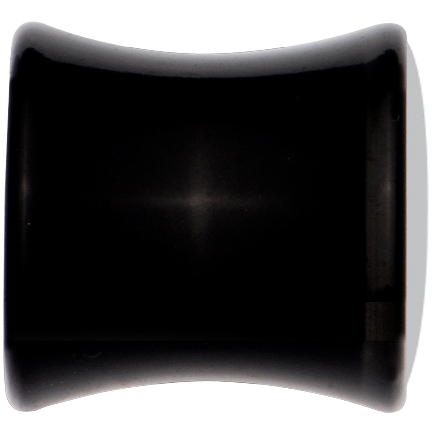 Black Acrylic Pink Black Skull Saddle Plug Set 0G