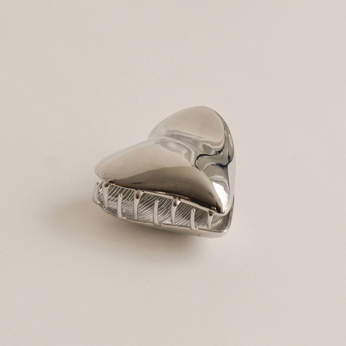Heart-Shaped Hair Claw Clip | Silver