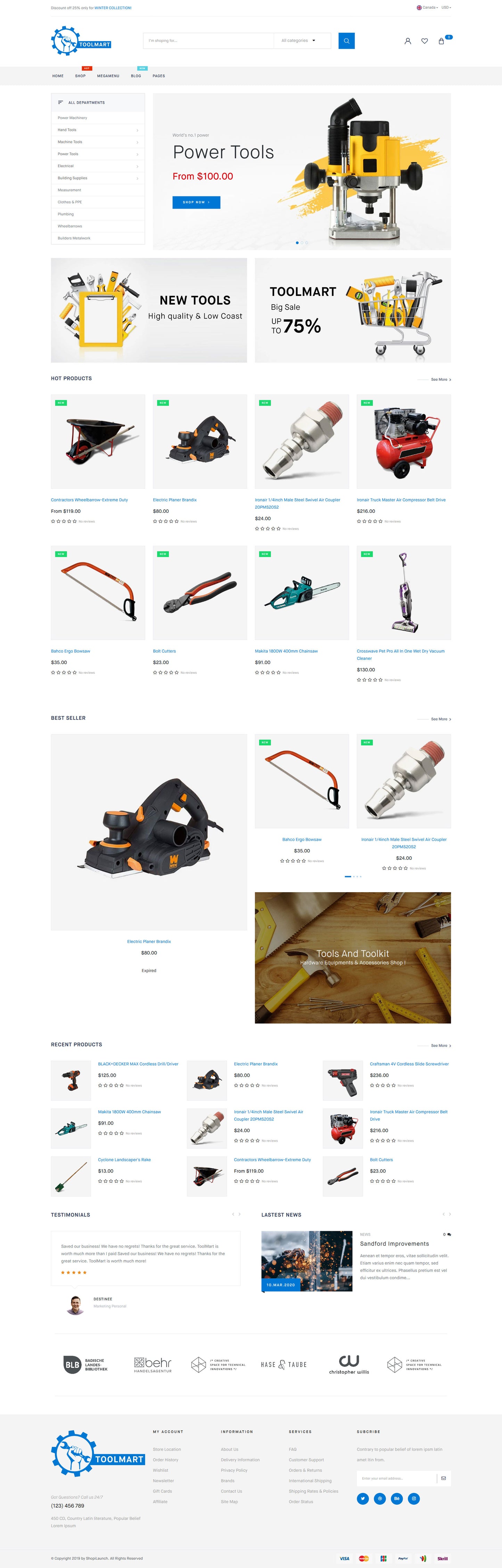 Shopify Theme - Toolmart