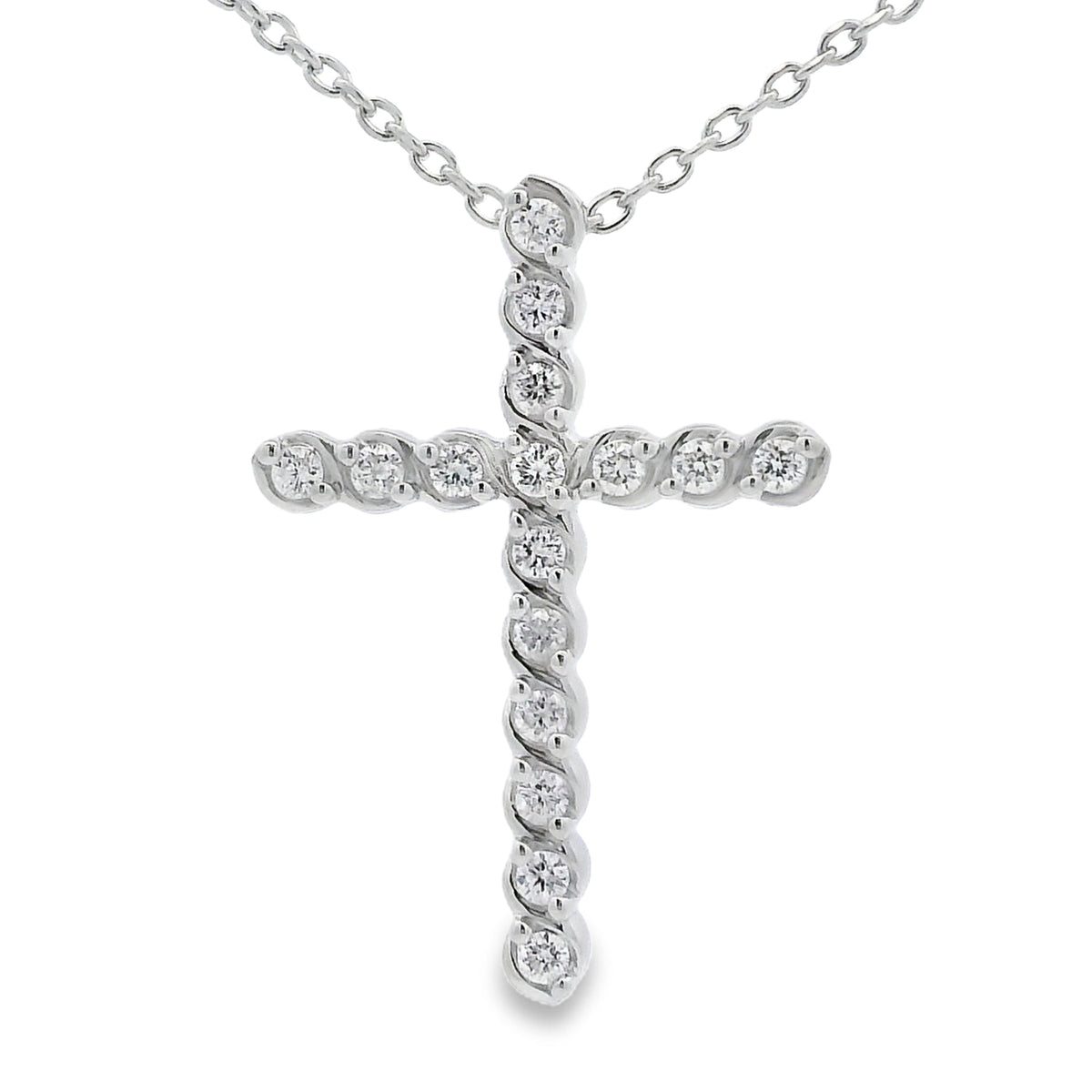 .50ct Cross Religious Pendant Sterling Silver
