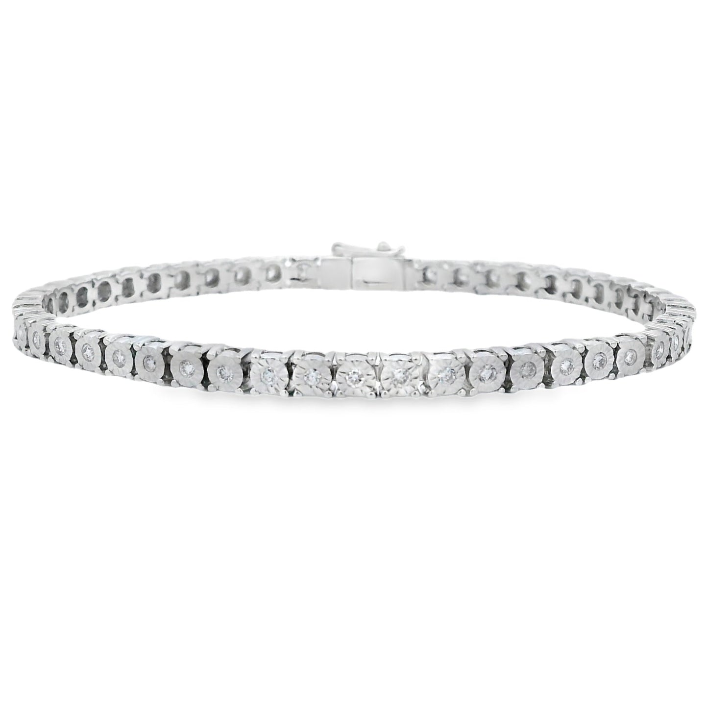 Lab Grown Diamond Tennis Bracelet Sterling Silver