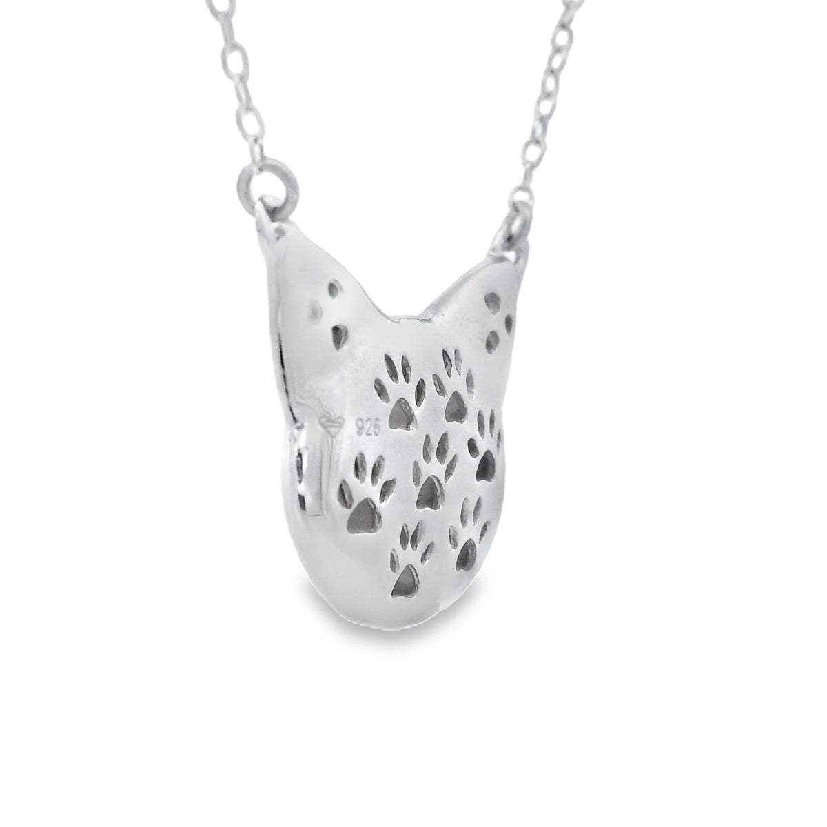 Natural .05ct Diamond Animal Pendant Sterling Silver