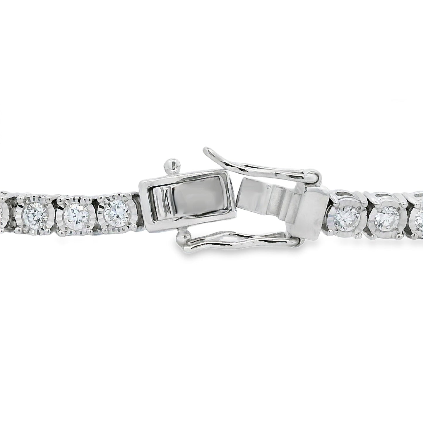 Lab Grown Diamond Tennis Bracelet Sterling Silver