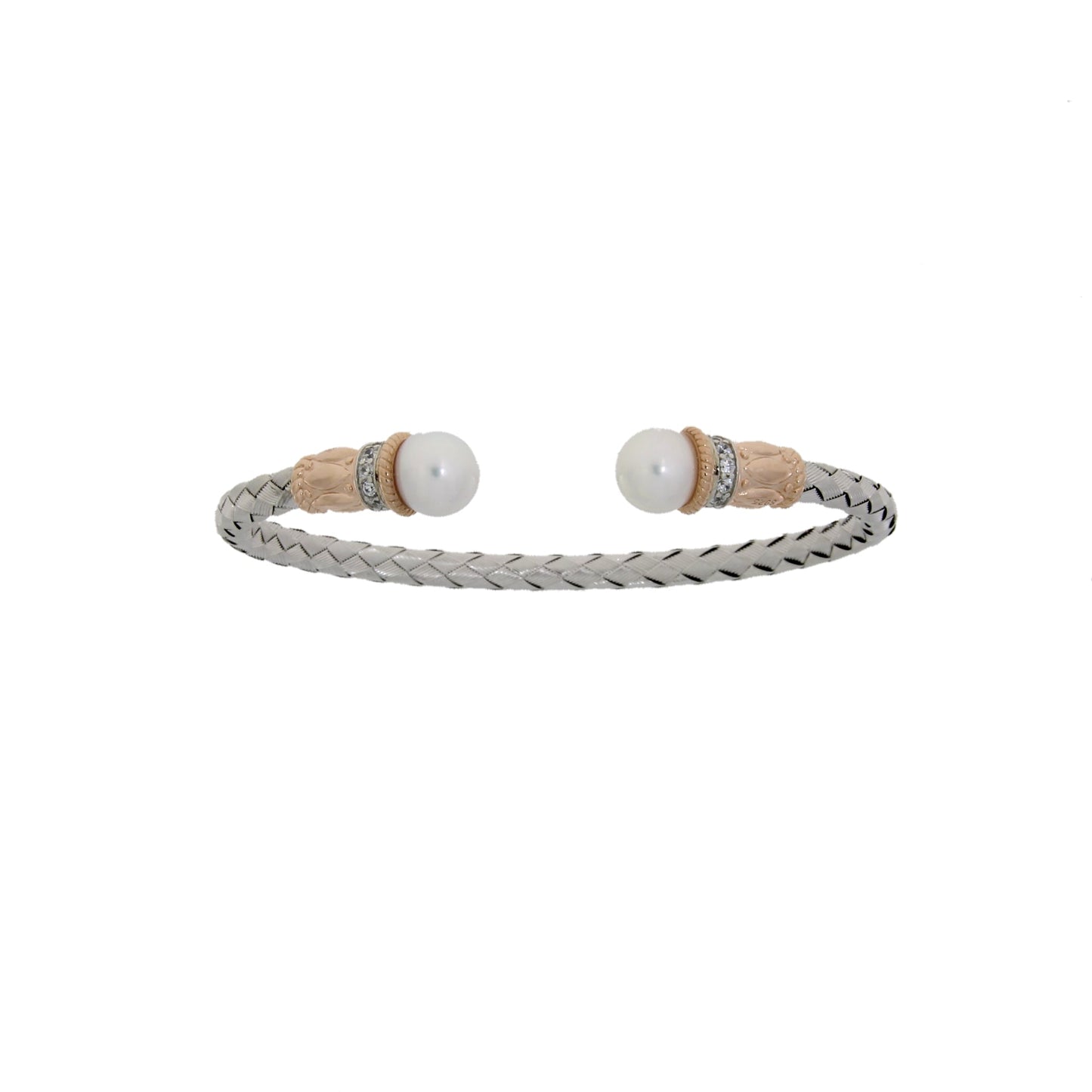 FW Pearl Bangle Bracelet Sterling Silver