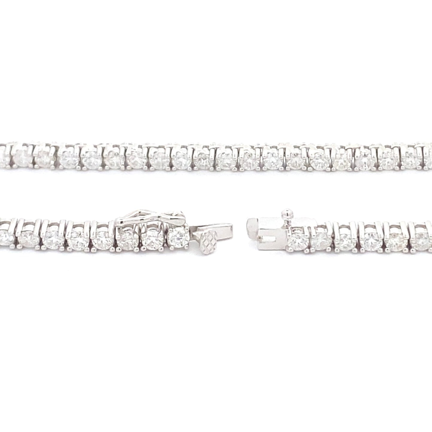 6.85ct Moissanite Tennis Necklace Sterling Silver