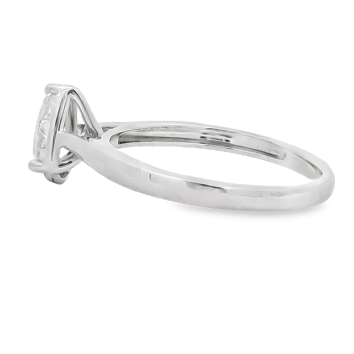 Natural .50ct Lab Grown Diamond  10KT White Gold