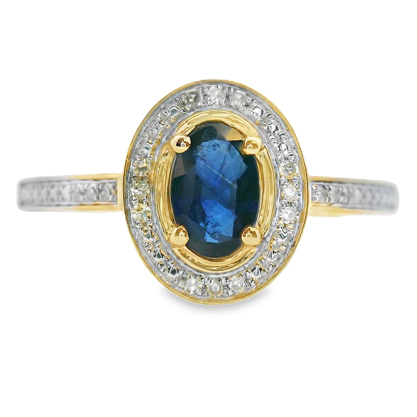 .67ct Sapphire Diamond Ring 10KT Yellow Gold