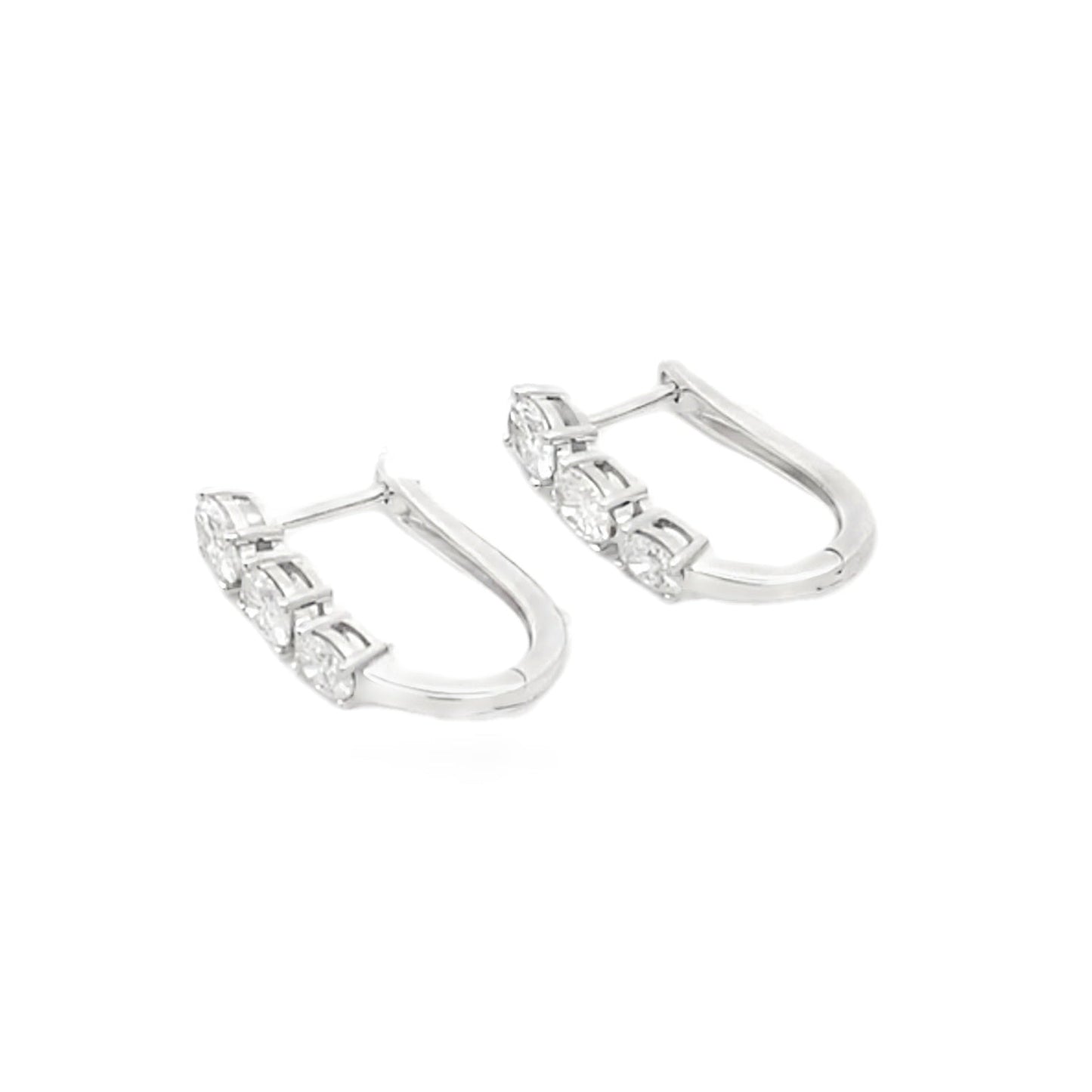 1.50ct Lab Grown Diamond Hoop Earrings 14KT White Gold