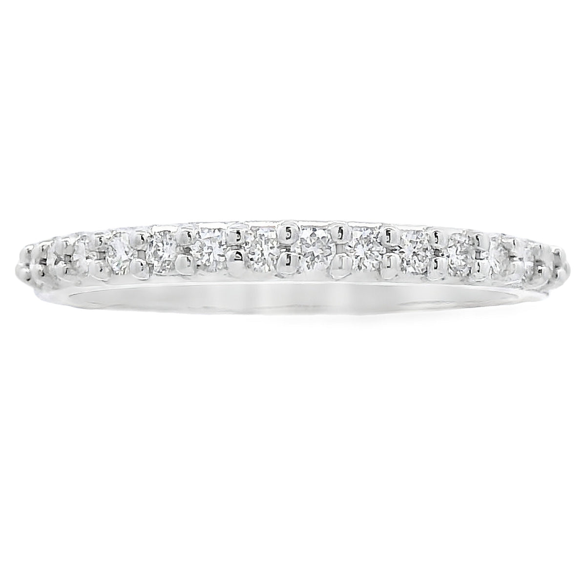 .25ct Diamond Wedding Band Ring 14KT White Gold