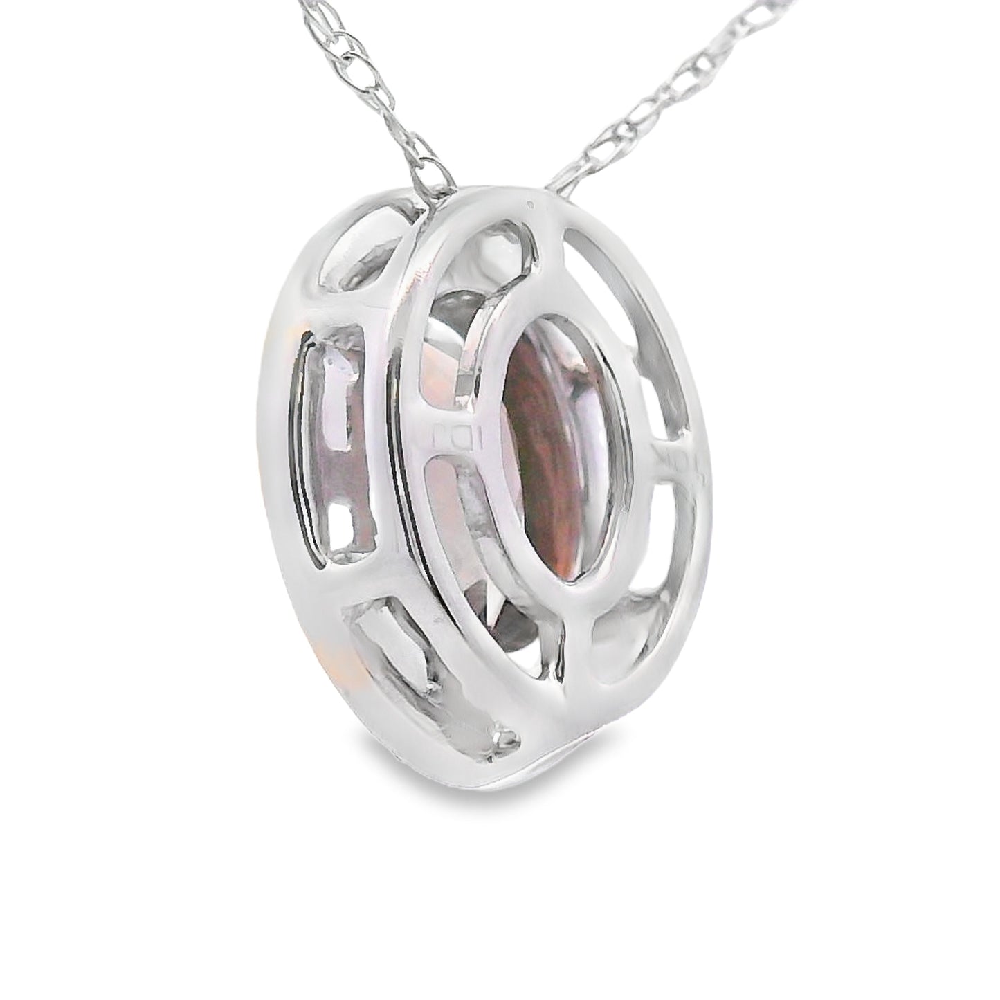 .40ct Quartz Diamond Fashion Pendants 10KT White Gold