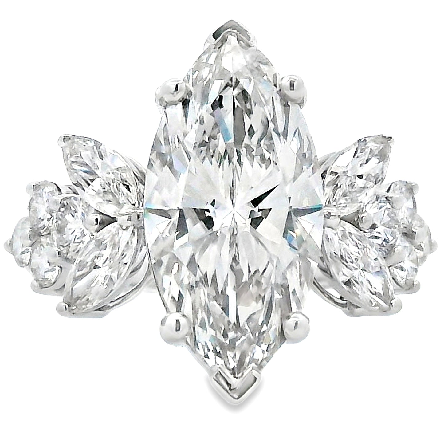7.08ct Lab Grown Diamond Eng Only 14KT White Gold