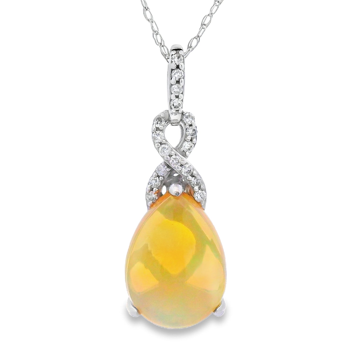 1.94ct Opal Diamond Fashion Pendants 14KT Yellow Gold