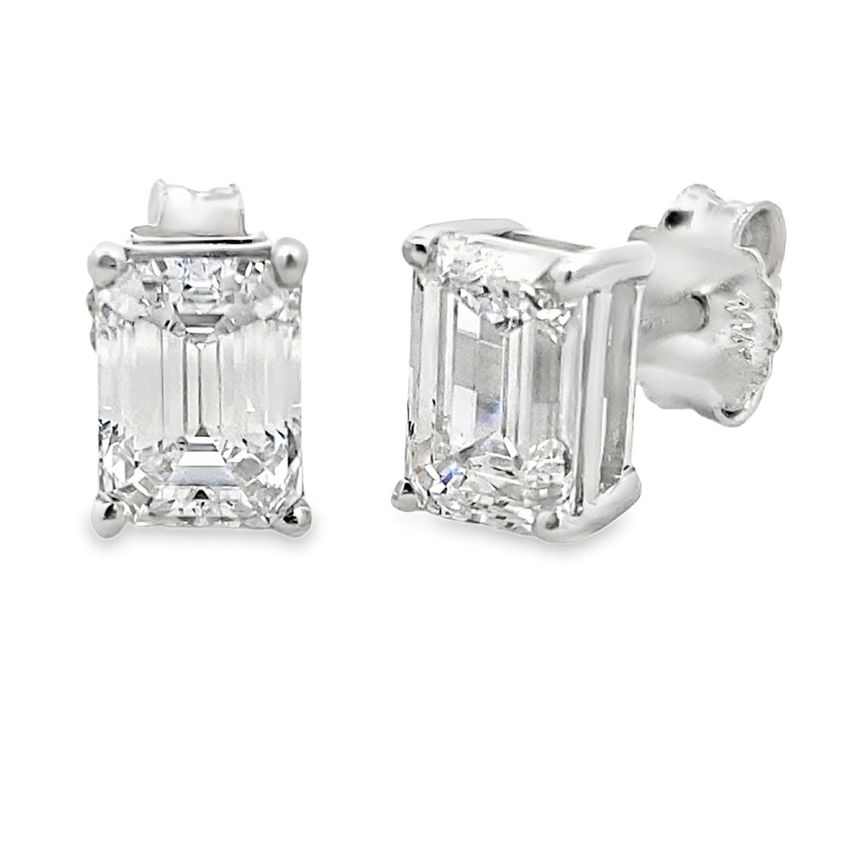 2.00ct Lab Grown Diamond Stud Earrings 14KT White Gold