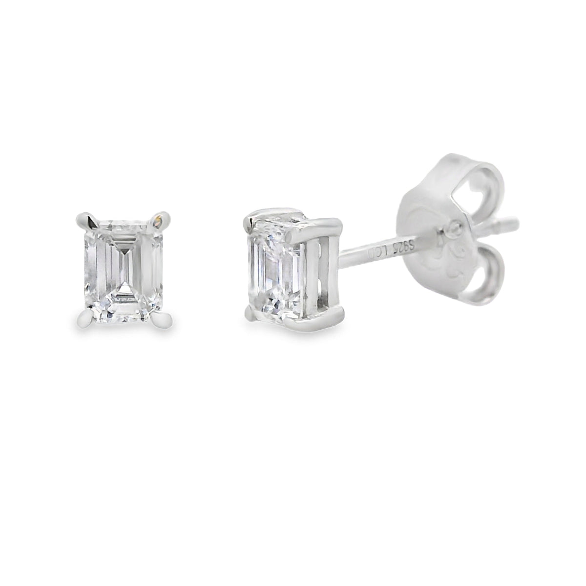 .50ct Lab Grown Diamond Stud Earrings Sterling Silver