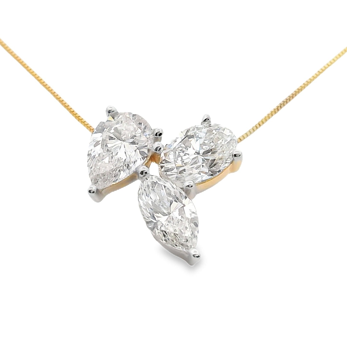 Lab Grown Diamond Fashion Pendants 14KT Yellow Gold