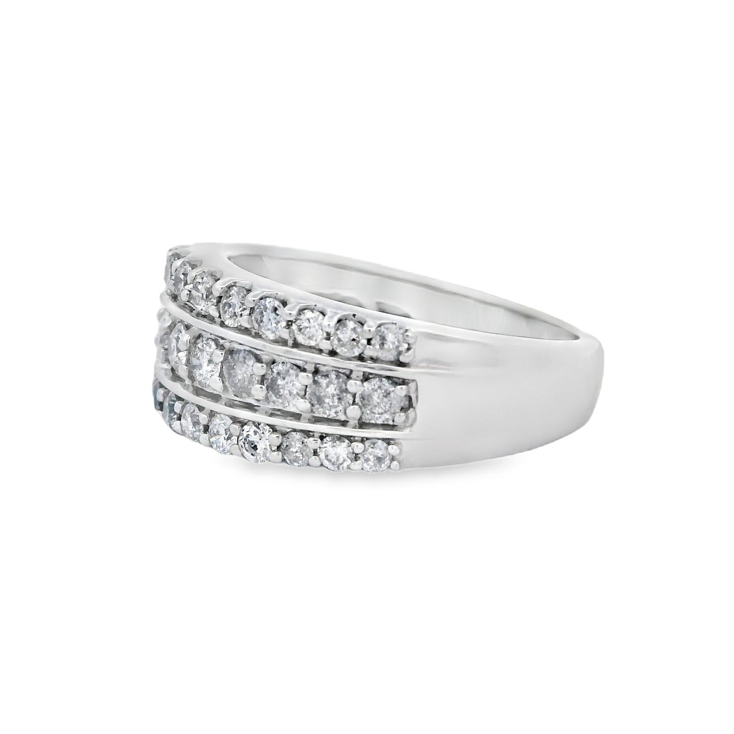 1.00ct Diamond Wedding Band Ring 10KT White Gold