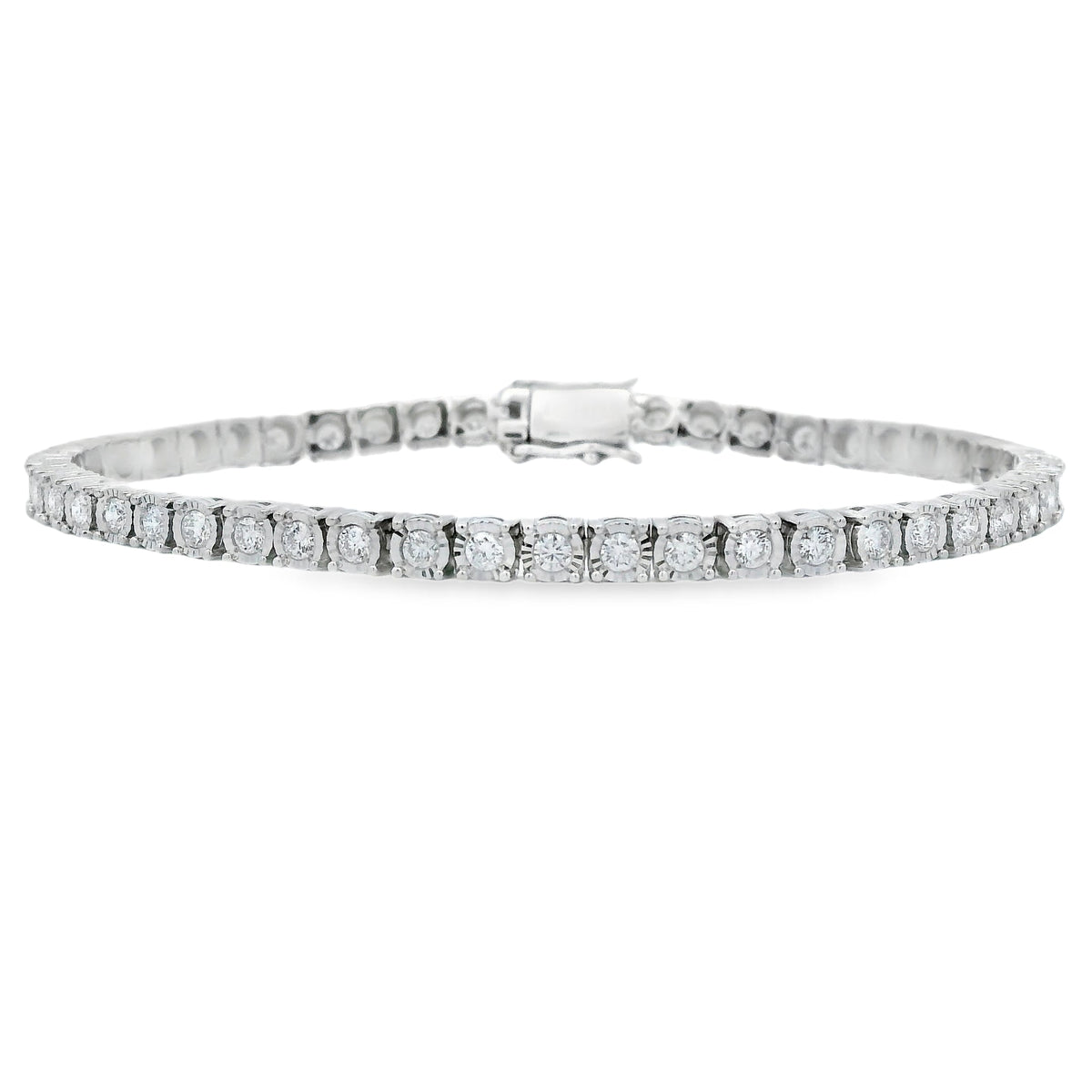 Lab Grown Diamond Tennis Bracelet Sterling Silver