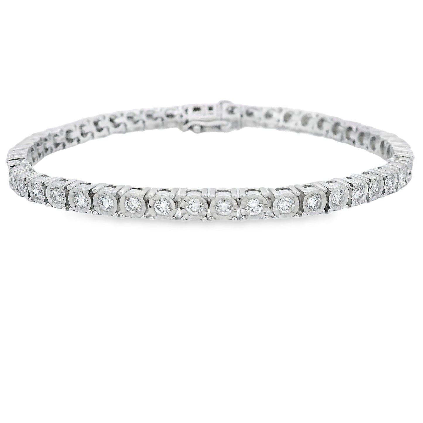 Lab Grown Diamond Tennis Bracelet Sterling Silver