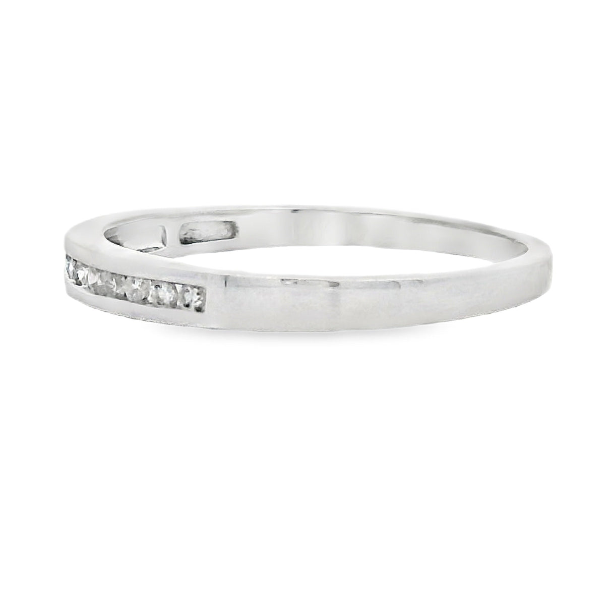 .11ct Diamond Wedding Band Ring 14KT White Gold