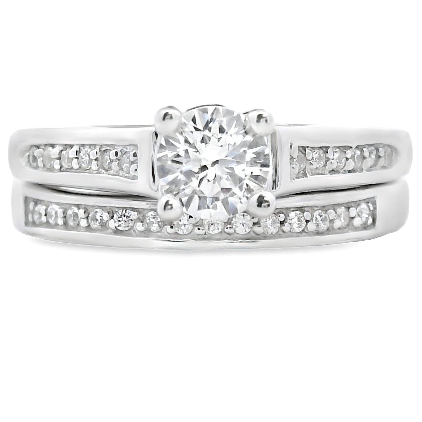 Cubic Zirconia CZ SS Bridal Sterling Silver