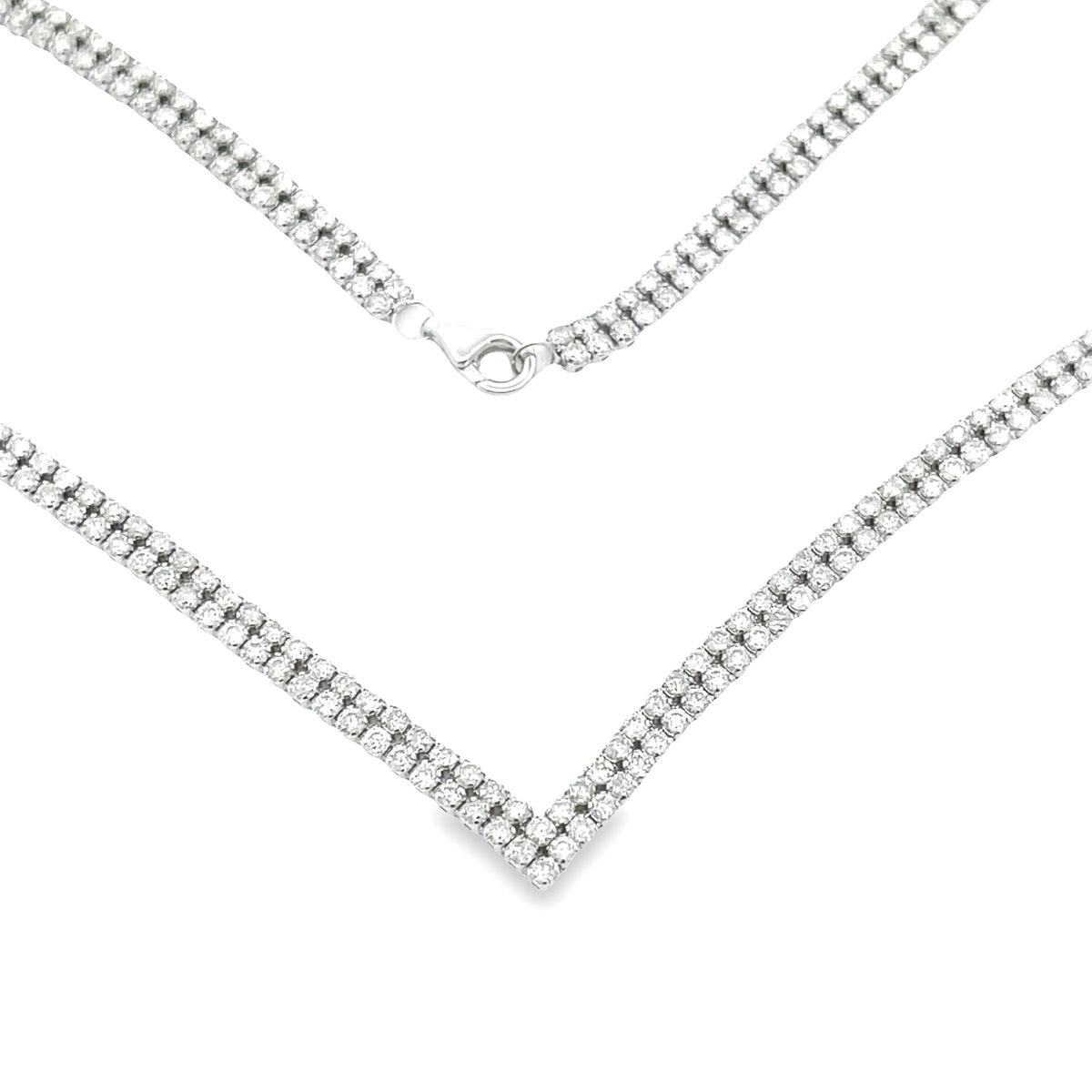 7.00ct Diamond Tennis Necklace 14KT White Gold