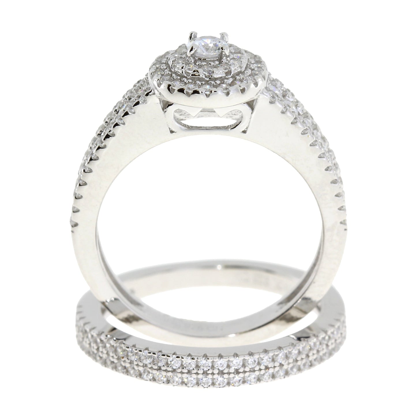 Cubic Zirconia CZ SS Bridal Sterling Silver