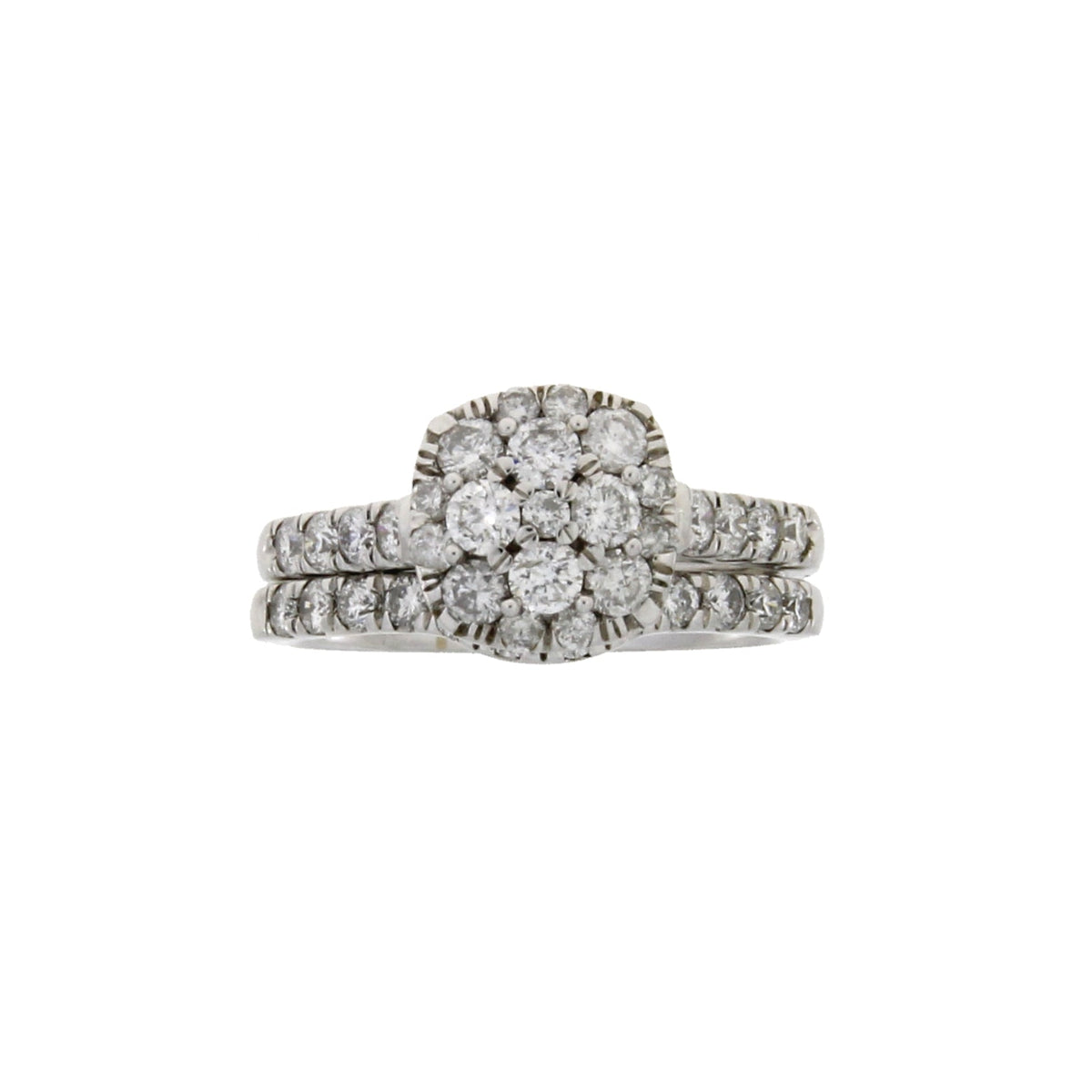 1.30ct Diamond Engagement Ring Set 10KT White Gold