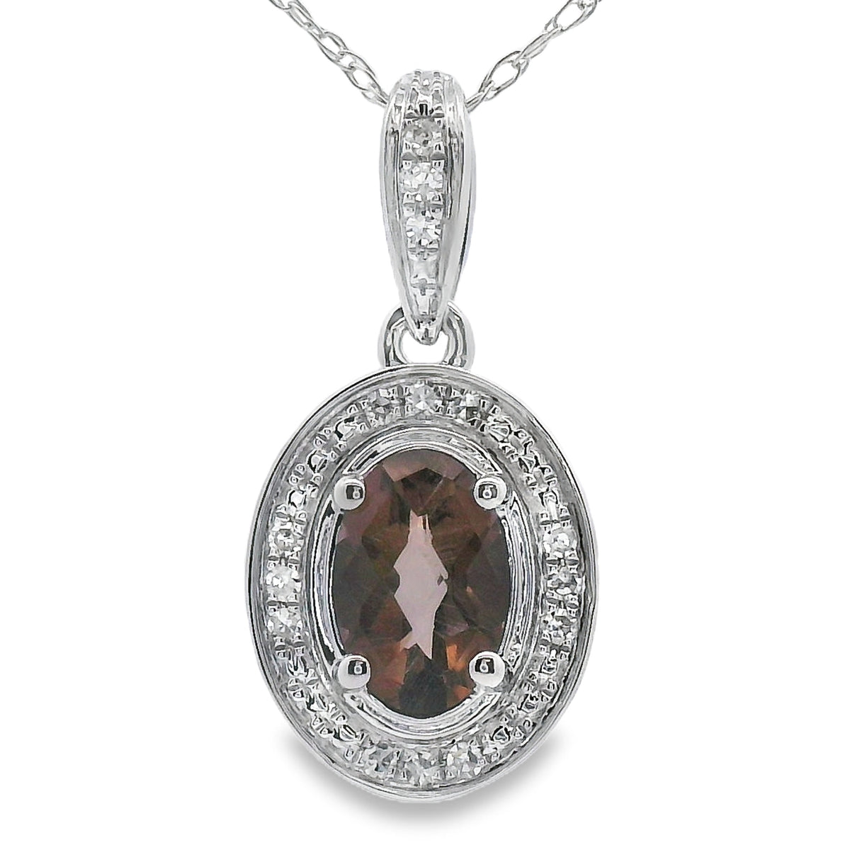 .42ct Quartz Diamond Fashion Pendants 10KT White Gold