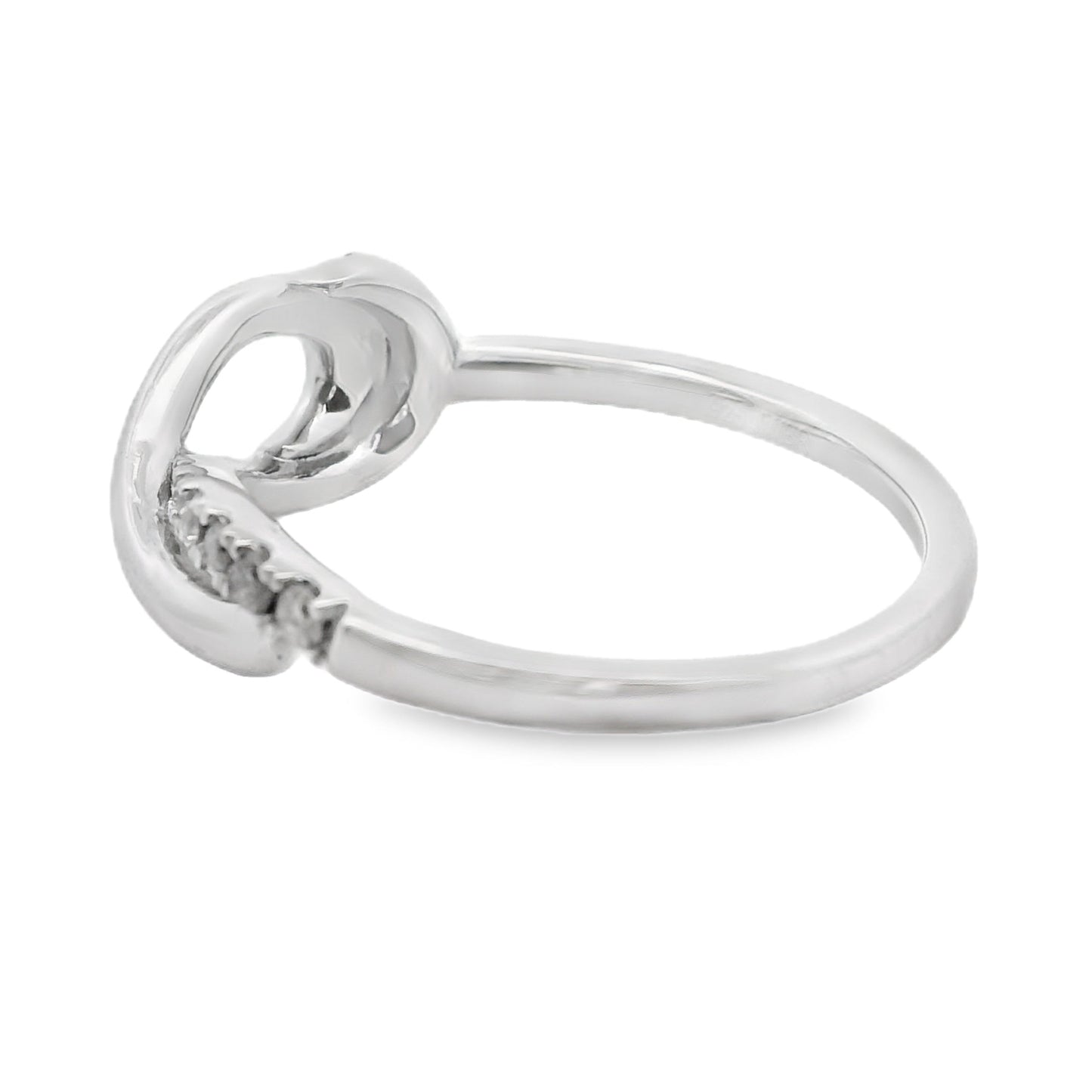 Natural .21ct Diamond Ring Sterling Silver