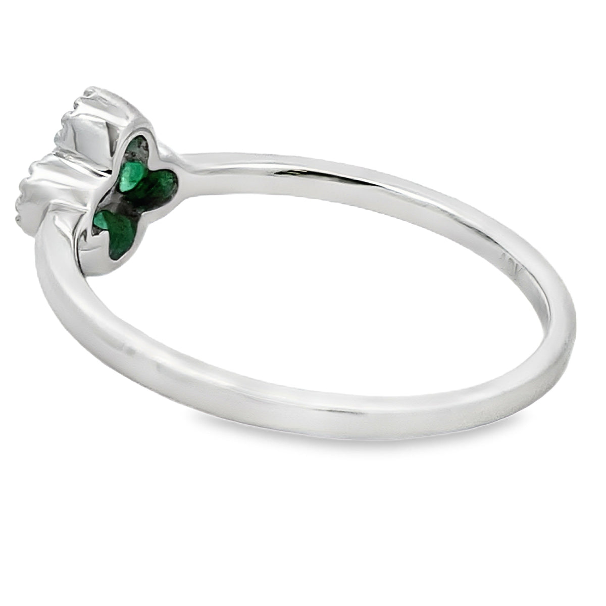 .15ct Emerald Diamond Ring 10KT White Gold