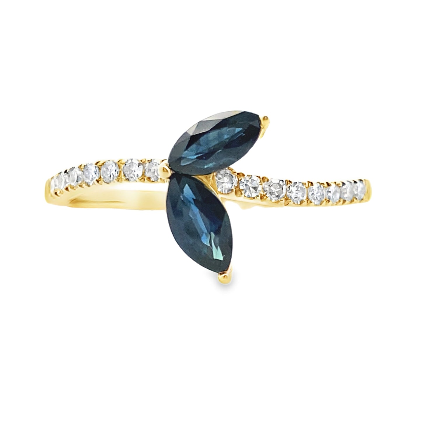 .36ct Sapphire Diamond Ring 14KT Yellow Gold