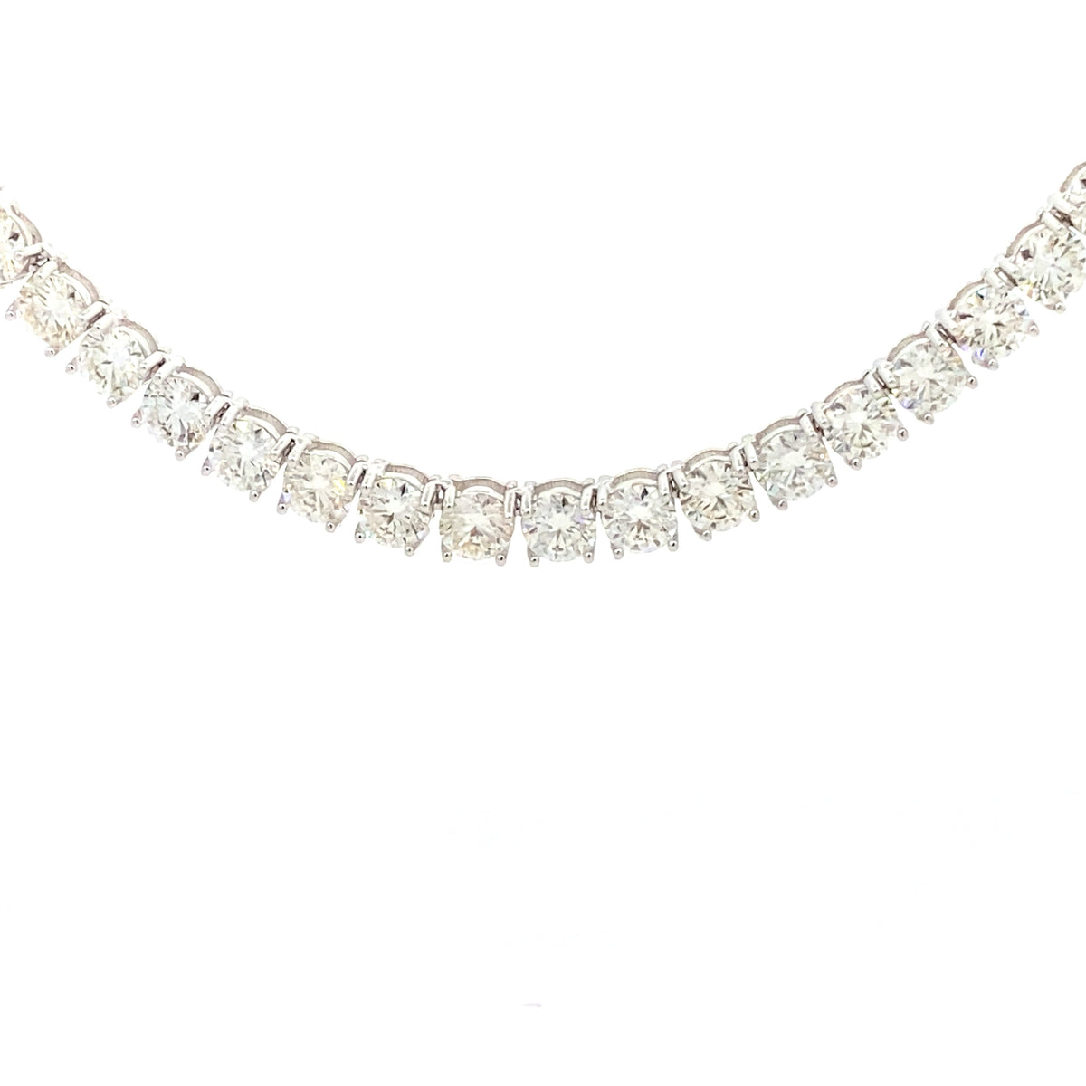 45.00ct Moissanite Tennis Necklace Sterling Silver