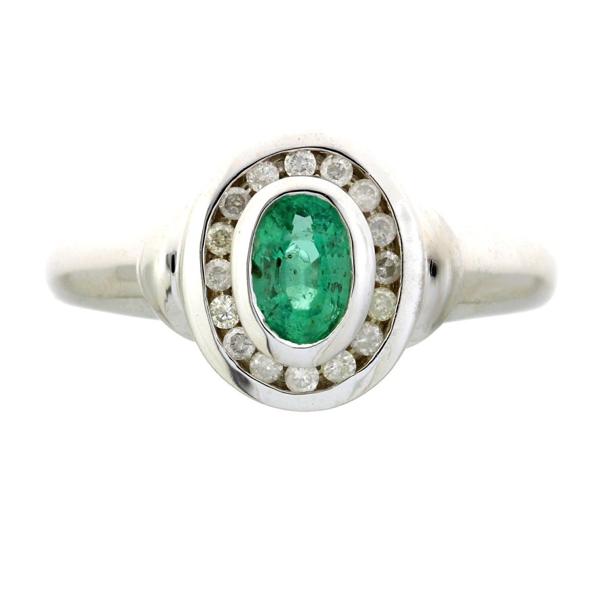 .60ct Emerald Diamond Ring 10KT White Gold