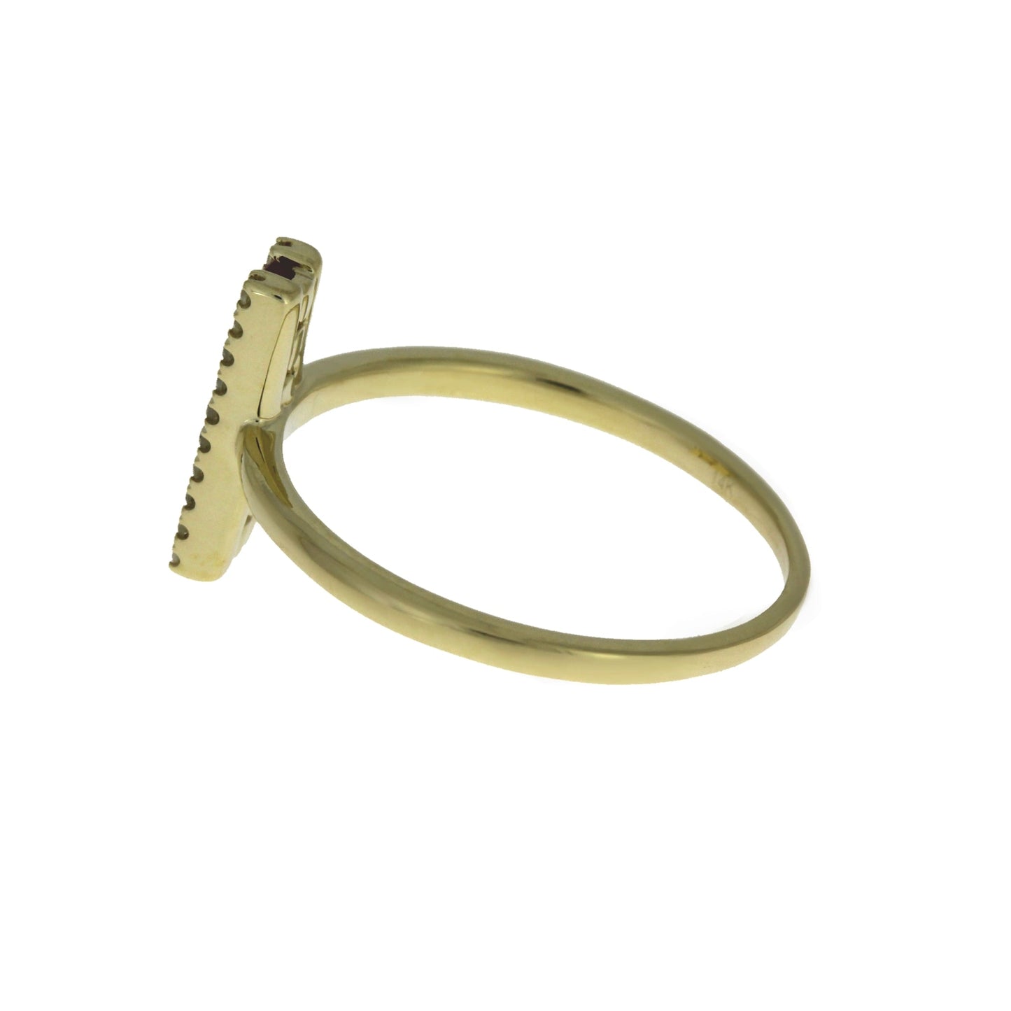 Natural .30ct Ruby Diamond Ring 14KT Yellow Gold