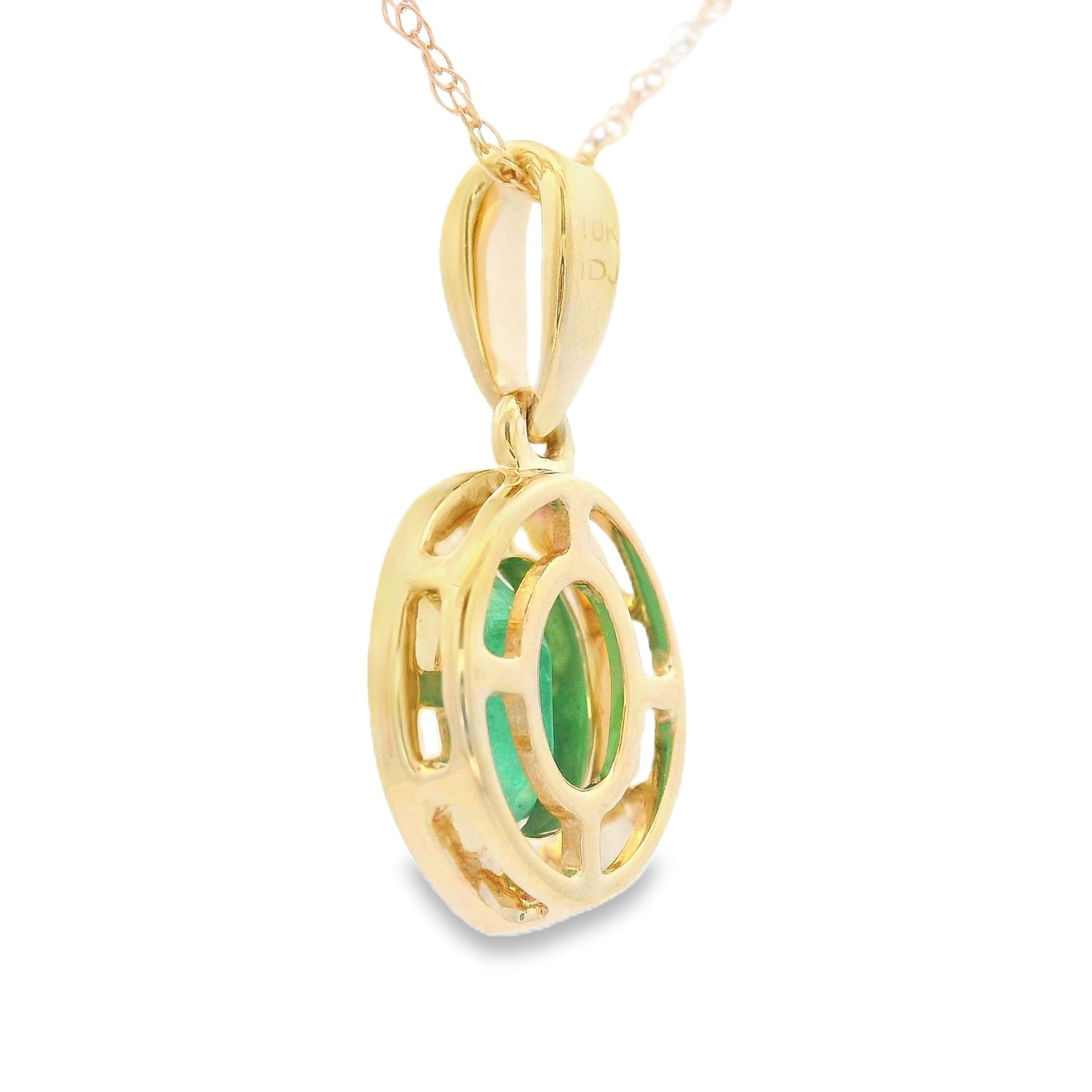 .46ct Emerald Diamond Fashion Pendants 10KT Yellow Gold