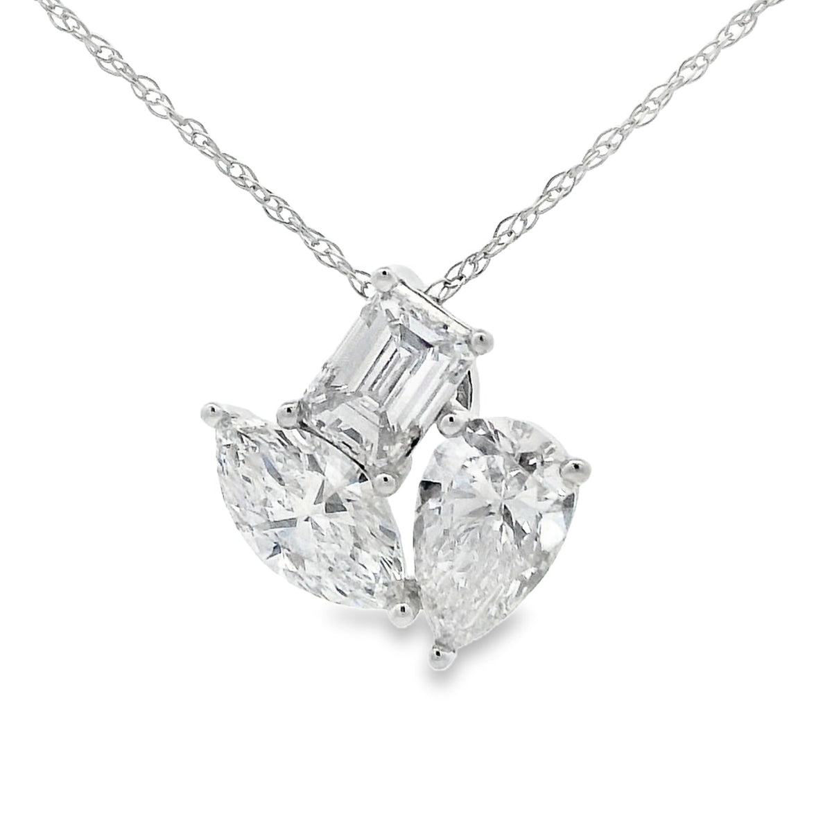 Lab Grown Diamond Fashion Pendants 14KT White Gold